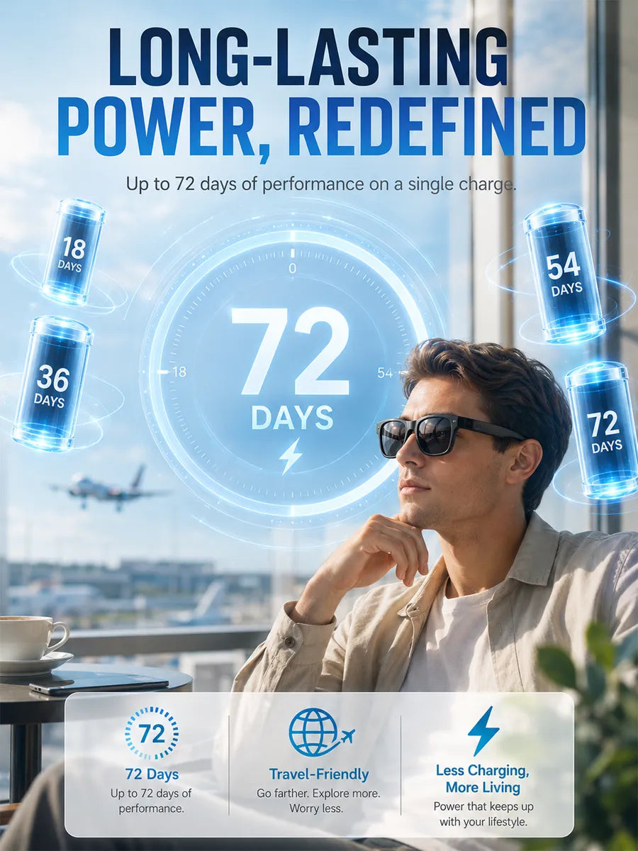Flagship AI Smart Glasses: 3-in-1 Reading, Sunglasses & AI Glasses. Features Auto-Focus & Smart Tint Tech!