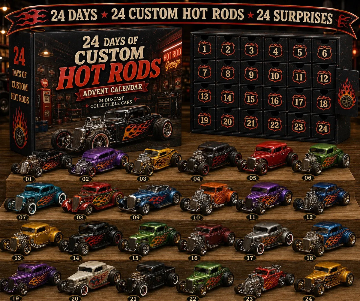 24 Days of Classic American Cars Advent Calendar – 24 Vintage Ride Collectibles for Car Lovers