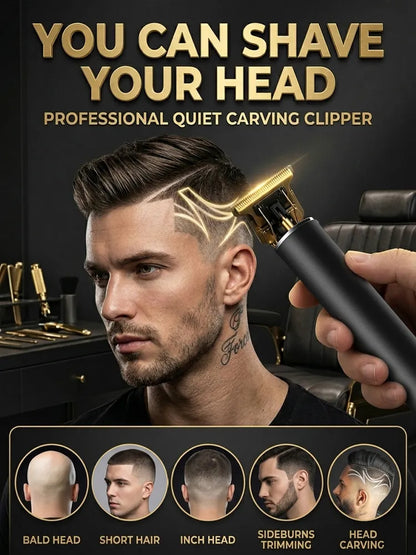 Silent and no-stuck hair Electric oil-cut carving hair clipper【👍Haircut, Shave, and Hair Removal in One!】【👍Lifetime warranty; free replacement for any issues within one year!！】