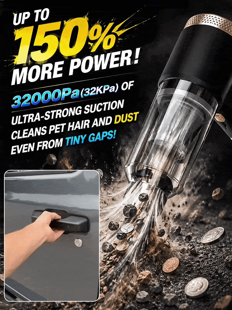 🌪️⚡ 32,000 Pa storm-force suction erases all dirt instantly!