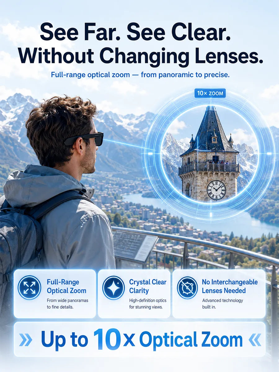 Flagship AI Smart Glasses: 3-in-1 Reading, Sunglasses & AI Glasses. Features Auto-Focus & Smart Tint Tech!