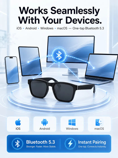 Flagship AI Smart Glasses: 3-in-1 Reading, Sunglasses & AI Glasses. Features Auto-Focus & Smart Tint Tech!