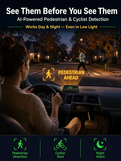 【Smart In-Car HUD Co-Pilot】Works on Sedans, SUVs, Pickups, RVs, and More! 30-Day Risk-Free Trial