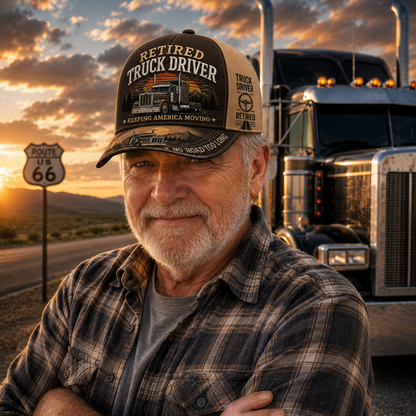 🚛 RETIRED TRUCK DRIVER CAP