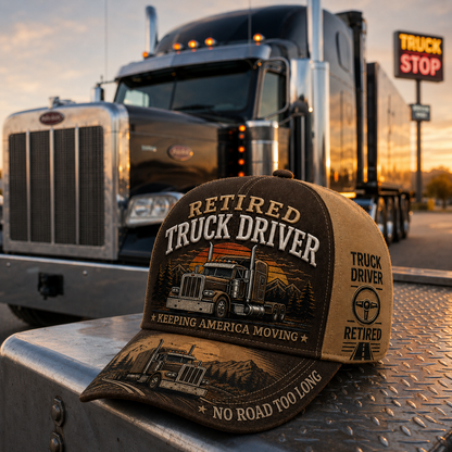 🚛 RETIRED TRUCK DRIVER CAP