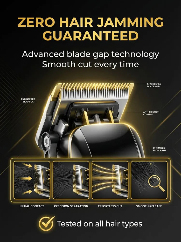 Silent and no-stuck hair Electric oil-cut carving hair clipper【👍Haircut, Shave, and Hair Removal in One!】【👍Lifetime warranty; free replacement for any issues within one year!！】