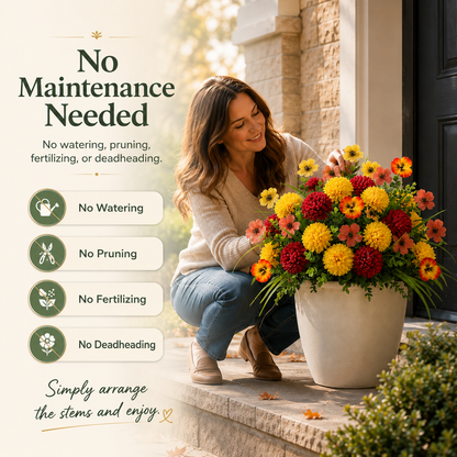 Artificial Fall Flower Set – UV-Resistant, Wind-Resistant & Fade-Resistant
