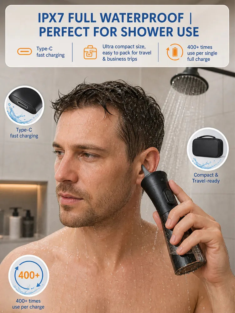ENT-Approved Home Ear Irrigation Micro-Clinic System – German-Engineered Vortex Pulse Wax Removal Kit Compliant with AAO-HNS Guidelines (Save $1400+ on Clinic Visits!)