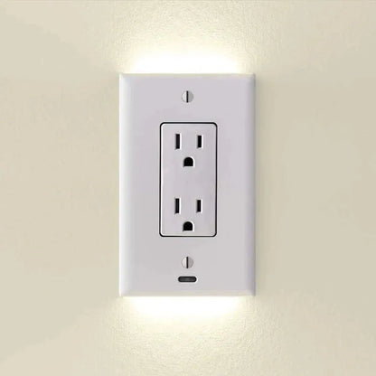 Outlet Cover with Integrated LED Night GuideLight