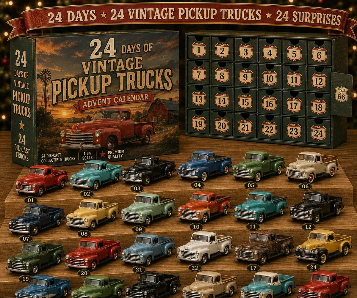 24 Days of Classic American Cars Advent Calendar – 24 Vintage Ride Collectibles for Car Lovers
