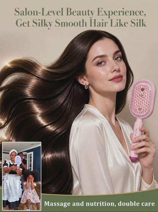 A multifunctional, leave-in essential oil hair care comb with red light therapy—instantly smooths hair, provides salon-grade scalp care, effectively prevents hair loss, and promotes hair regrowth!